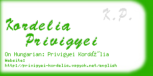kordelia privigyei business card